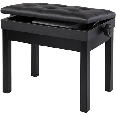 RELAXDAYS Sgabello Per Pianoforte Regolabile, Hxbxt: 48–58 X 55 X 33 Cm, Con Vano Porta Spartiti, Legno, Ecopelle, Nero RELAXDAYS Sgabello Per Pianoforte Regolabile, Hxbxt: 48–58 X 55 X 33 Cm, Con Vano Porta Spartiti, Legno, Ecopelle, Nero