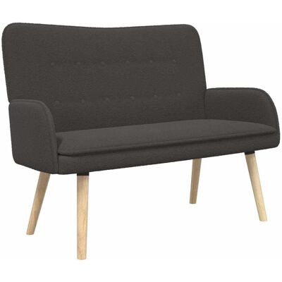 VIDAXL Divano A 2 Posti Grigio Scuro 115 X 61 X 87 Cm Bouclé VIDAXL Divano A 2 Posti Grigio Scuro 115 X 61 X 87 Cm Bouclé