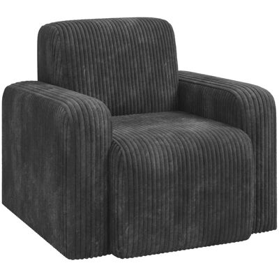 VIDAXL Poltrona Grigio Scuro Corduroy VIDAXL Poltrona Grigio Scuro Corduroy