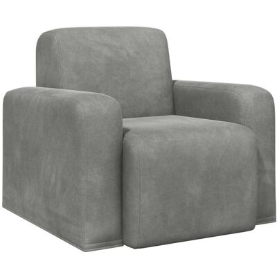 VIDAXL Poltrona Grigio Chiaro Velluto VIDAXL Poltrona Grigio Chiaro Velluto