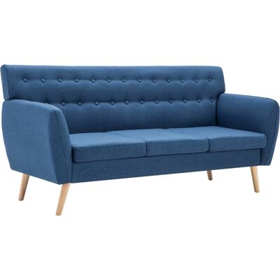 VIDAXL - Divano A 3 Posti Rivestito In Tessuto 172x70x82 Cm Blu VIDAXL - Divano A 3 Posti Rivestito In Tessuto 172x70x82 Cm Blu