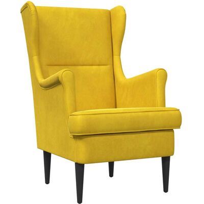 VIDAXL Poltrona Giallo Velluto VIDAXL Poltrona Giallo Velluto