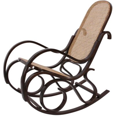 DÉCOSHOP26 - Sedia A Dondolo In Rattan Color Noce Fab04001 DÉCOSHOP26 - Sedia A Dondolo In Rattan Color Noce Fab04001