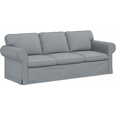 VIDAXL Divano Grigio Chiaro 215 X 82 X 80 Cm Tessuto VIDAXL Divano Grigio Chiaro 215 X 82 X 80 Cm Tessuto