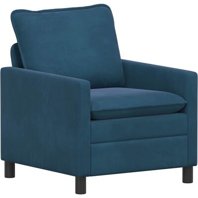 VIDAXL Divano Blu 76 X 81 X 87,5 Cm Velluto VIDAXL Divano Blu 76 X 81 X 87,5 Cm Velluto