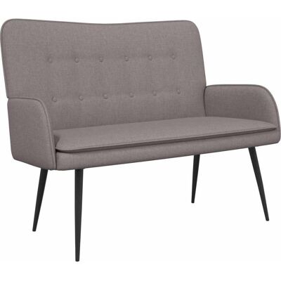 VIDAXL Divano A 2 Posti Tortora 115 X 61 X 87 Cm Tessuto VIDAXL Divano A 2 Posti Tortora 115 X 61 X 87 Cm Tessuto