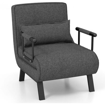 HELLOSHOP26 Poltrona Trasformabile 4 In 1 79 X 65 X 79 Cm Schienale Regolabile In 6 Posizioni Comfort Ottimale Stile Moderno Lino Grigio Scuro 200021067 HELLOSHOP26 Poltrona Trasformabile 4 In 1 79 X 65 X 79 Cm Schienale Regolabile In 6 Posizioni Comfort Ottimale Stile Moderno Lino Grigio Scuro 200021067