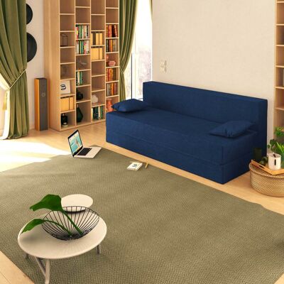 BALDIFLEX Divano Letto Morbido Tretris 3 Posti Che Diventa 3 Posti Letto Colore Blu - BALDIFLEX Divano Letto Morbido Tretris 3 Posti Che Diventa 3 Posti Letto Colore Blu -