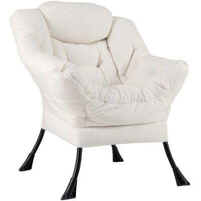 HELLOSHOP26 Poltrona Relax Imbottita 80 X 74 X 97 Cm Con Schienale Ergonomico E Tasca Portaoggetti Stile Moderno Tessuto Sherpa Beige 200012148 HELLOSHOP26 Poltrona Relax Imbottita 80 X 74 X 97 Cm Con Schienale Ergonomico E Tasca Portaoggetti Stile Moderno Tessuto Sherpa Beige 200012148