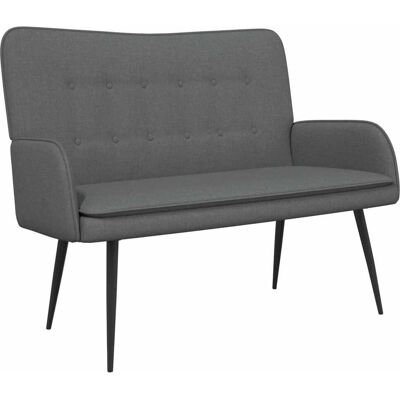 VIDAXL Divano A 2 Posti Grigio Scuro 115 X 61 X 87 Cm Tessuto VIDAXL Divano A 2 Posti Grigio Scuro 115 X 61 X 87 Cm Tessuto