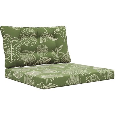 VIDAXL Cuscino Per Divano Da Esterno Poliestere Design A Foglia VIDAXL Cuscino Per Divano Da Esterno Poliestere Design A Foglia