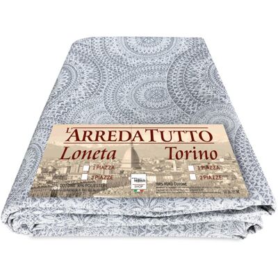 TEX FAMILY - CERCHI GRIGIO - Grigio - 170x280 cm - Copripiumino TEX FAMILY - CERCHI GRIGIO - Grigio - 170x280 cm - Copripiumino
