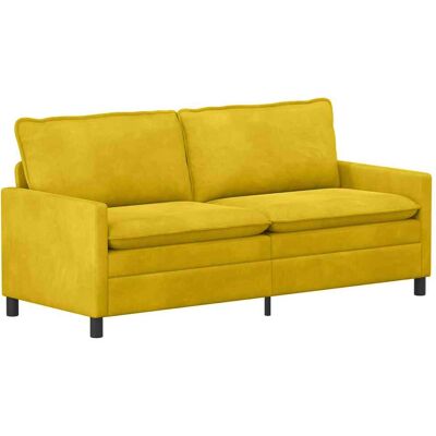 VIDAXL Divano Giallo 196 X 81 X 87,5 Cm Velluto VIDAXL Divano Giallo 196 X 81 X 87,5 Cm Velluto