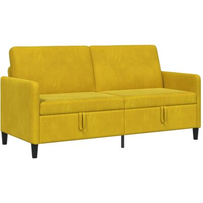 VIDAXL Divano Con Storage Giallo 172 X 78 X 87 Cm Poliestere VIDAXL Divano Con Storage Giallo 172 X 78 X 87 Cm Poliestere