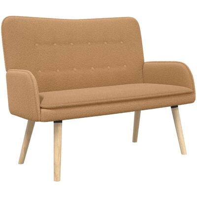 VIDAXL Divano A 2 Posti Beige 115 X 61 X 87 Cm Bouclé VIDAXL Divano A 2 Posti Beige 115 X 61 X 87 Cm Bouclé