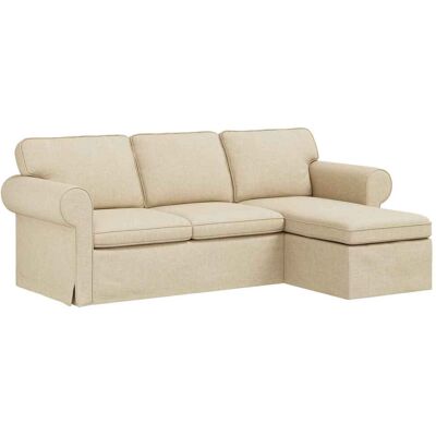 VIDAXL Divano Crema 215 X 138 X 80 Cm Tessuto VIDAXL Divano Crema 215 X 138 X 80 Cm Tessuto
