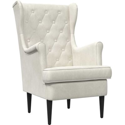 VIDAXL Poltrona Crema Velluto VIDAXL Poltrona Crema Velluto