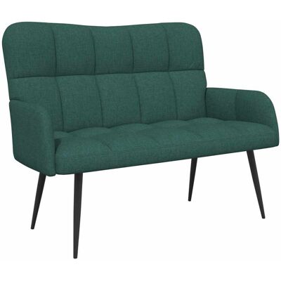 VIDAXL Divano A 2 Posti Verde Scuro 115 X 61 X 87 Cm Tessuto VIDAXL Divano A 2 Posti Verde Scuro 115 X 61 X 87 Cm Tessuto