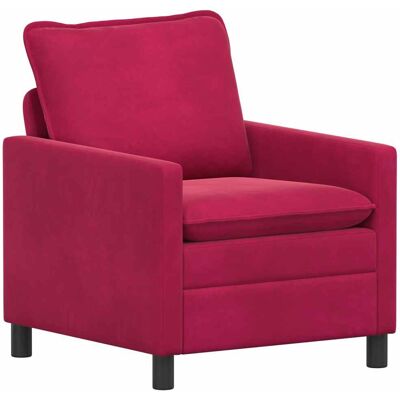 VIDAXL Divano Rosso Vino 76 X 81 X 87,5 Cm Velluto VIDAXL Divano Rosso Vino 76 X 81 X 87,5 Cm Velluto