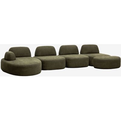 SKLUM Divano Modulare Chaise Longue Sinistro A 4 Pezzi E Pouf Imbottito Giorgia SKLUM Divano Modulare Chaise Longue Sinistro A 4 Pezzi E Pouf Imbottito Giorgia