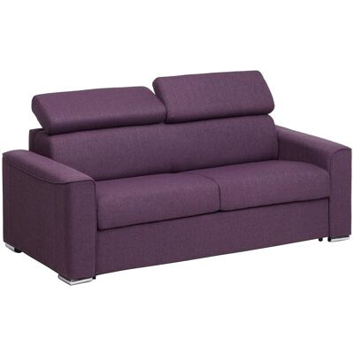 Unique - Divano Letto 3 Posti Ribalta Doghe Larghe Memory Foam - Letto: 140 Cm X 16 Cm Tessuto Viola - Vizir Unique - Divano Letto 3 Posti Ribalta Doghe Larghe Memory Foam - Letto: 140 Cm X 16 Cm Tessuto Viola - Vizir