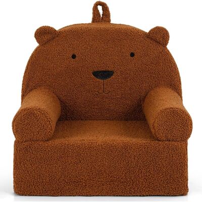 COSTWAY Divano Per Bambini A Forma Di Orsacchiotto, Poltrona In Tessuto Teddy Morbido,3+ Anni COSTWAY Divano Per Bambini A Forma Di Orsacchiotto, Poltrona In Tessuto Teddy Morbido,3+ Anni