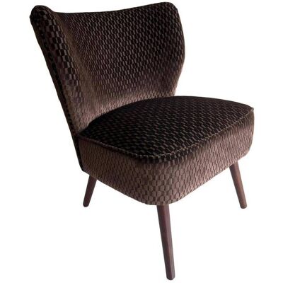 ATMOSPHERA Poltrona Chiara In Velluto, Altezza 80 Cm, Marrone - Créateur D'Intérieur ATMOSPHERA Poltrona Chiara In Velluto, Altezza 80 Cm, Marrone - Créateur D'Intérieur