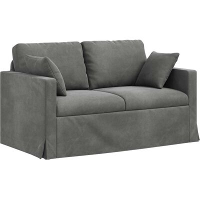 VIDAXL Divano Grigio Scuro 138 X 78 X 80 Cm Velluto VIDAXL Divano Grigio Scuro 138 X 78 X 80 Cm Velluto