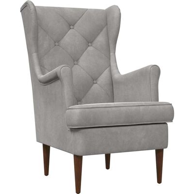 VIDAXL Poltrona Grigio Chiaro Velluto VIDAXL Poltrona Grigio Chiaro Velluto