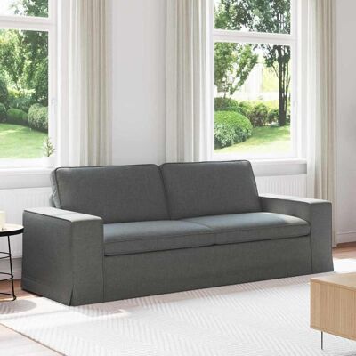 VIDAXL Divano Grigio Scuro 222 X 80 X 82 Cm Tessuto VIDAXL Divano Grigio Scuro 222 X 80 X 82 Cm Tessuto