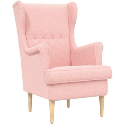 VIDAXL Poltrona Rosa Bouclé VIDAXL Poltrona Rosa Bouclé