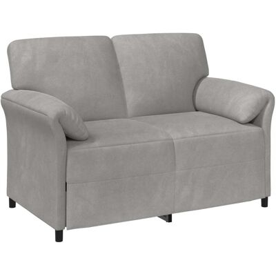 VIDAXL Divano A 2 Posti Grigio Chiaro 138 X 83 X 95 Cm Velluto VIDAXL Divano A 2 Posti Grigio Chiaro 138 X 83 X 95 Cm Velluto