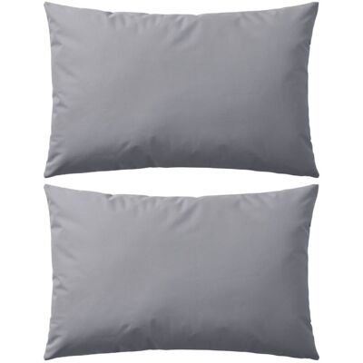 DÉCOSHOP26 - Set Di 2 Cuscini Per Decorazione Giardino Esterno 60 X 40 Cm Grigio Dec020104 DÉCOSHOP26 - Set Di 2 Cuscini Per Decorazione Giardino Esterno 60 X 40 Cm Grigio Dec020104