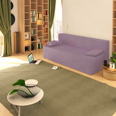 BALDIFLEX Divano Letto Morbido Tretris 3 Posti Che Diventa 3 Posti Letto Colore Lilla - BALDIFLEX Divano Letto Morbido Tretris 3 Posti Che Diventa 3 Posti Letto Colore Lilla -