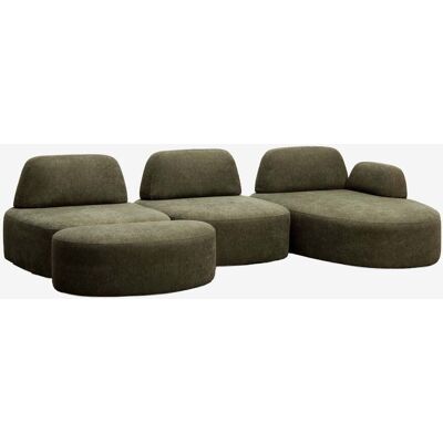 SKLUM Divano Modulare Chaise Longue Destro A 3 Pezzi E Pouf Imbottito Giorgia SKLUM Divano Modulare Chaise Longue Destro A 3 Pezzi E Pouf Imbottito Giorgia