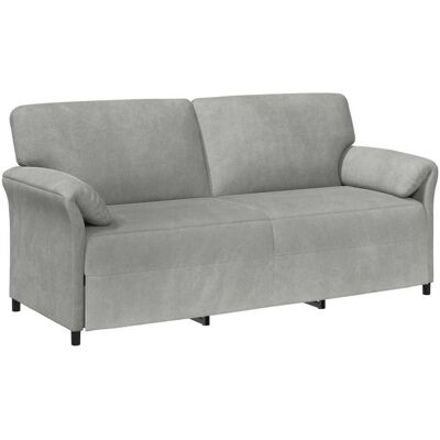 VIDAXL Divano 3-persone Grigio Chiaro 198 X 83 X 95 Cm Velluto VIDAXL Divano 3-persone Grigio Chiaro 198 X 83 X 95 Cm Velluto
