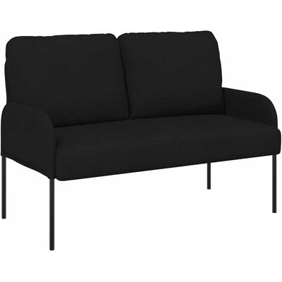 VIDAXL Divani Con Cuscino 110cm Nero Legno Compensato VIDAXL Divani Con Cuscino 110cm Nero Legno Compensato