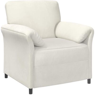 VIDAXL Divano 1 Posto Crema 88 X 83 X 95 Cm Velluto VIDAXL Divano 1 Posto Crema 88 X 83 X 95 Cm Velluto