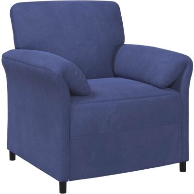 VIDAXL Divano 1 Posto Blu Polizia 88 X 83 X 95 Cm Velluto VIDAXL Divano 1 Posto Blu Polizia 88 X 83 X 95 Cm Velluto