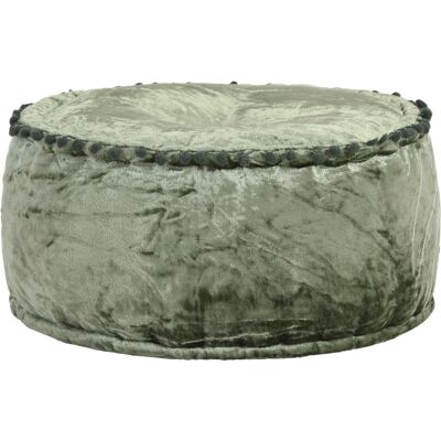 VIDAXL Pouf Rotondo In Velluto 40x20 Cm Verde VIDAXL Pouf Rotondo In Velluto 40x20 Cm Verde