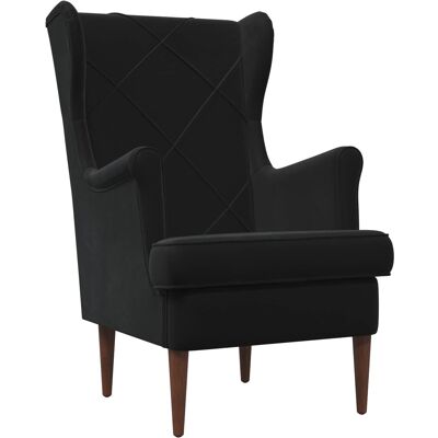 VIDAXL Poltrona Nero Velluto VIDAXL Poltrona Nero Velluto