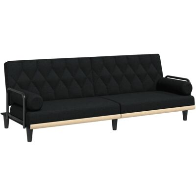 HELLOSHOP26 Divano Letto Con Braccioli In Tessuto Nero 020019835 HELLOSHOP26 Divano Letto Con Braccioli In Tessuto Nero 020019835