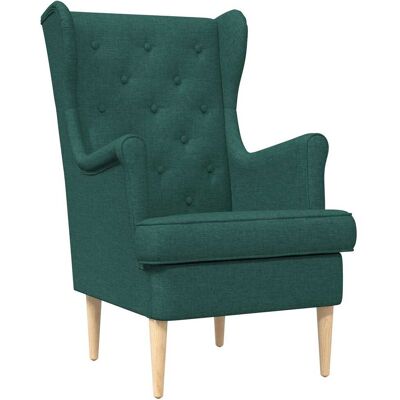 VIDAXL Poltrona Verde Scuro Tessuto VIDAXL Poltrona Verde Scuro Tessuto