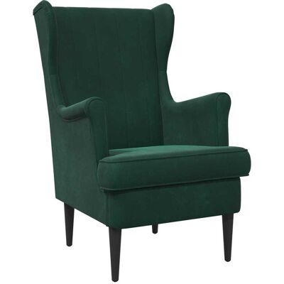 VIDAXL Poltrona Verde Scuro Velluto VIDAXL Poltrona Verde Scuro Velluto