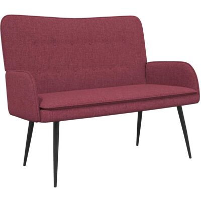VIDAXL Divano A 2 Posti Rosso Vino 115 X 61 X 87 Cm Tessuto VIDAXL Divano A 2 Posti Rosso Vino 115 X 61 X 87 Cm Tessuto