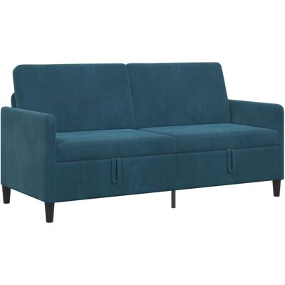 VIDAXL Divano Con Storage Blu 172 X 78 X 87 Cm Poliestere VIDAXL Divano Con Storage Blu 172 X 78 X 87 Cm Poliestere