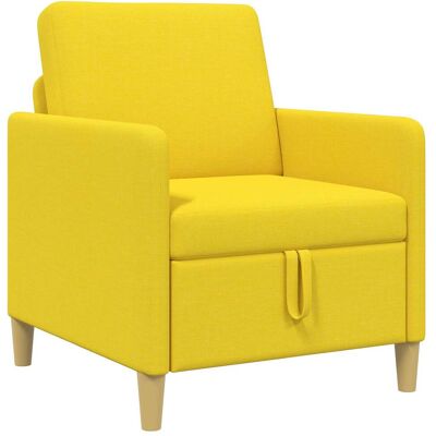 VIDAXL Divano Con Storage Giallo Chiaro 72 X 78 X 87 Cm Poliestere VIDAXL Divano Con Storage Giallo Chiaro 72 X 78 X 87 Cm Poliestere