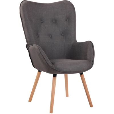 CLP - Poltrona Lounge Ashford In Tessuto Grigio Scuro Natura CLP - Poltrona Lounge Ashford In Tessuto Grigio Scuro Natura