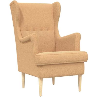 VIDAXL Poltrona Beige Bouclé VIDAXL Poltrona Beige Bouclé