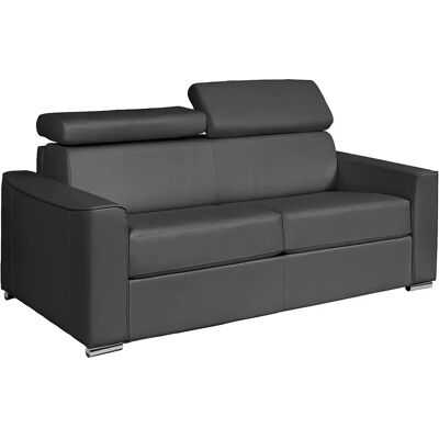Unique Divano Letto 4 Posti Express In Pelle Di Bufalo Grigia Letto 160 Cm Materasso 22 Cm Memory Foam - Vizir Unique Divano Letto 4 Posti Express In Pelle Di Bufalo Grigia Letto 160 Cm Materasso 22 Cm Memory Foam - Vizir